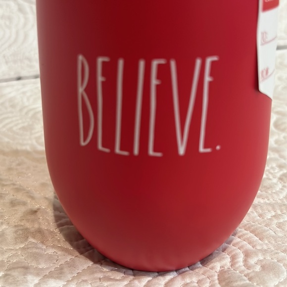 Rae Dun BELIEVE stemless wine glass, NWOT - Picture 2 of 9